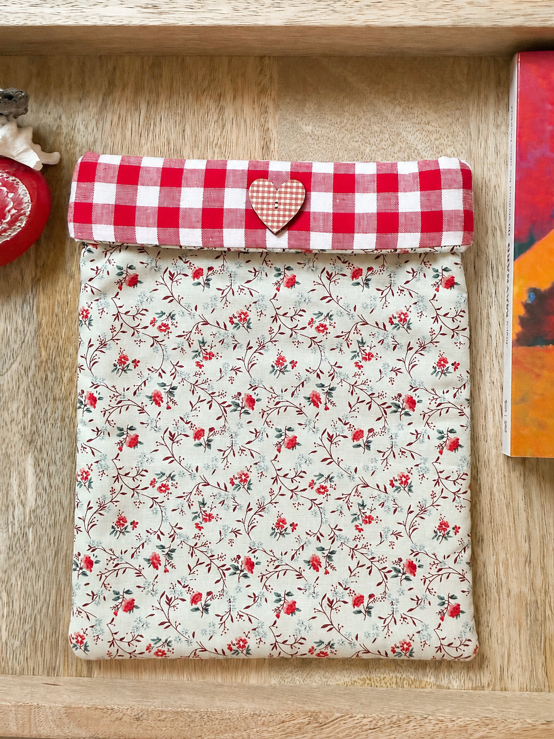 Pochette Coeur vichy