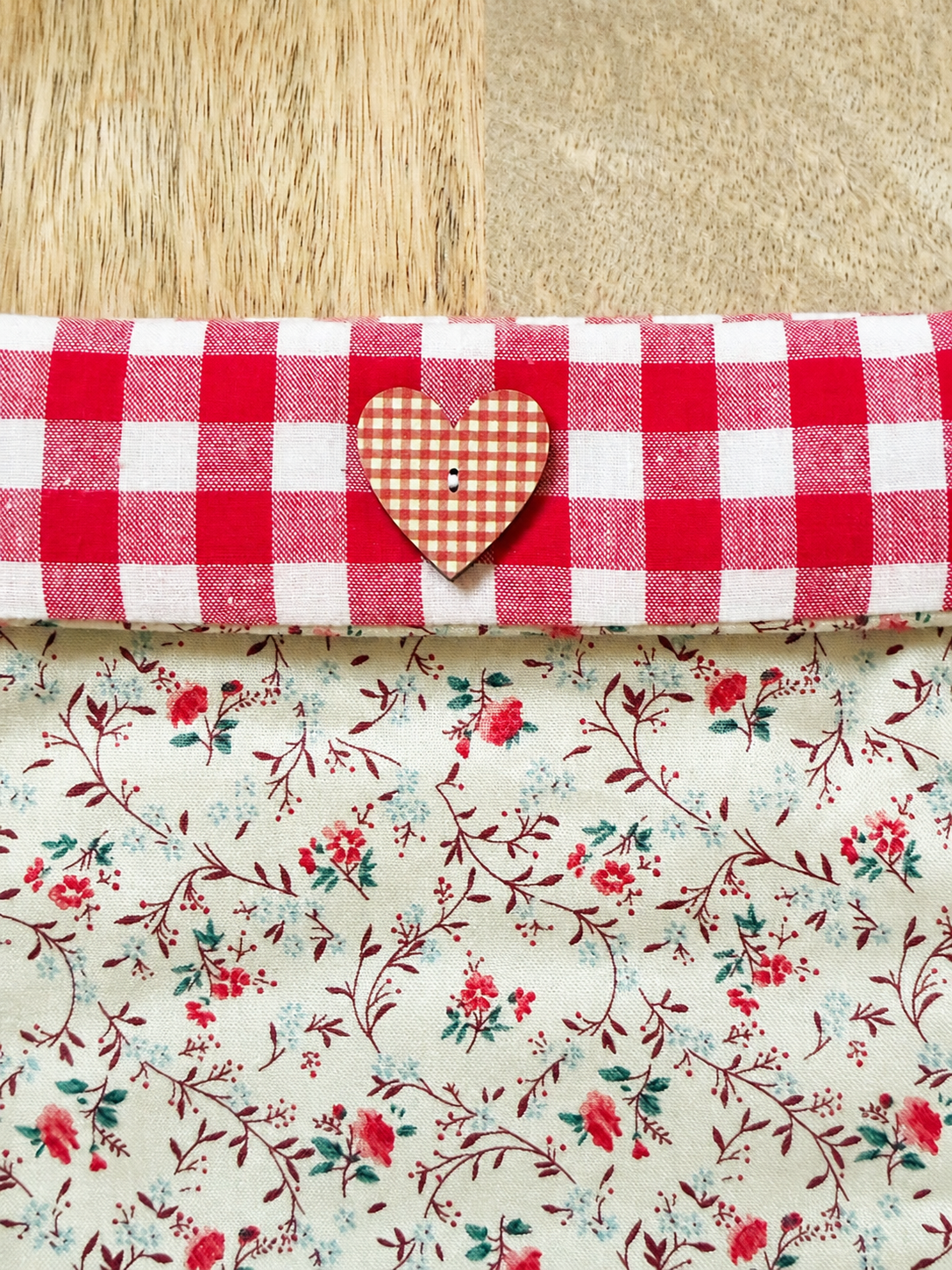 Pochette Coeur vichy
