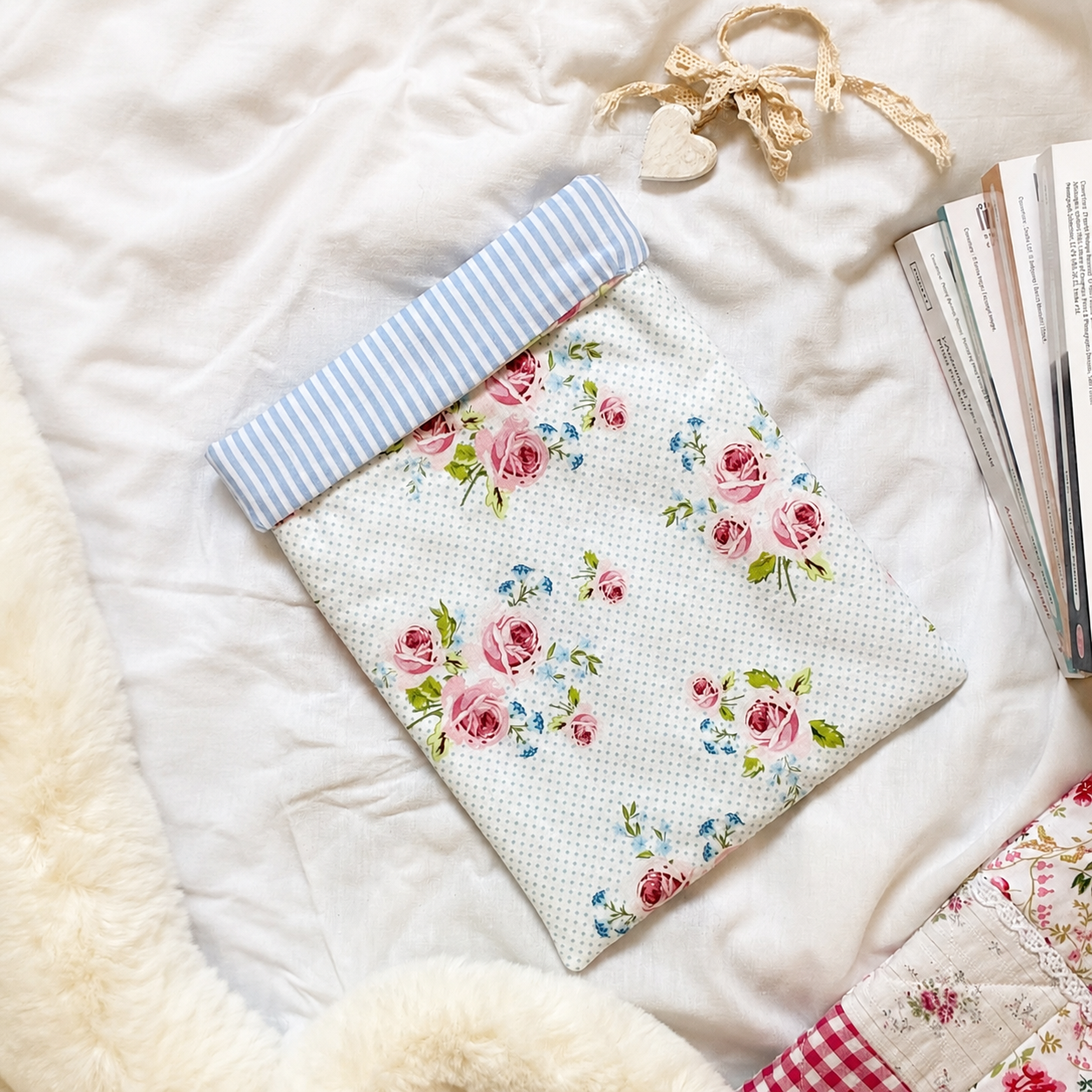 Pochette Roses et bleu