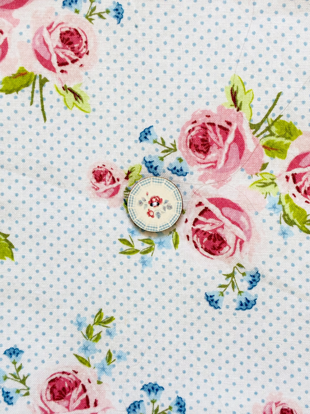 Les Imparfaites - Roses à ruban vichy bleu