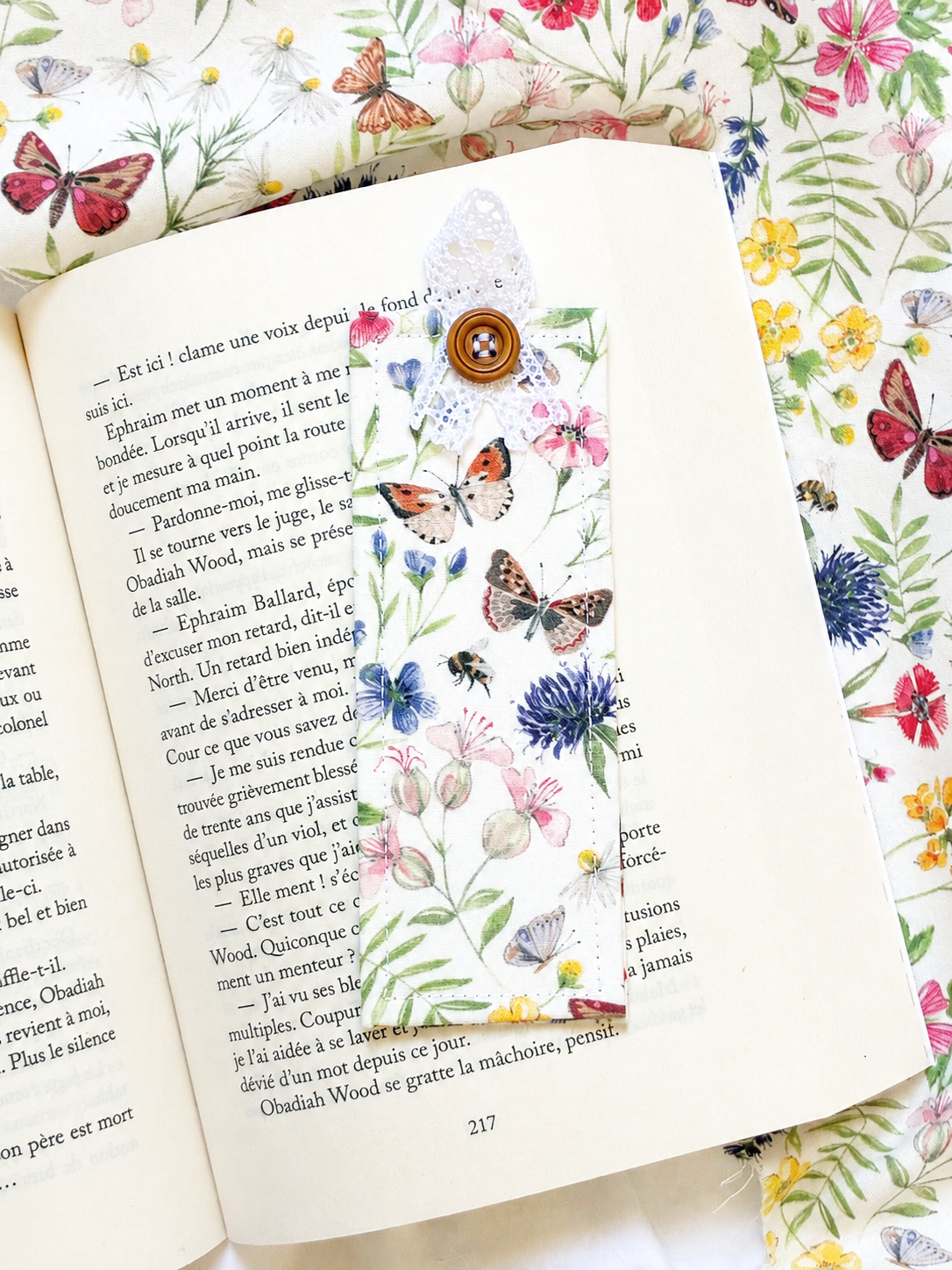 Marque-page - Jardin aux papillons