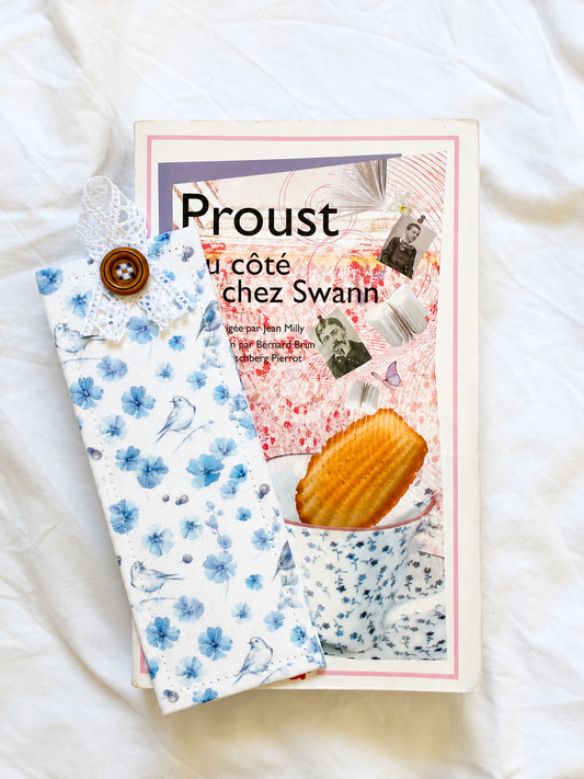 Marque-page - Bleu romantique