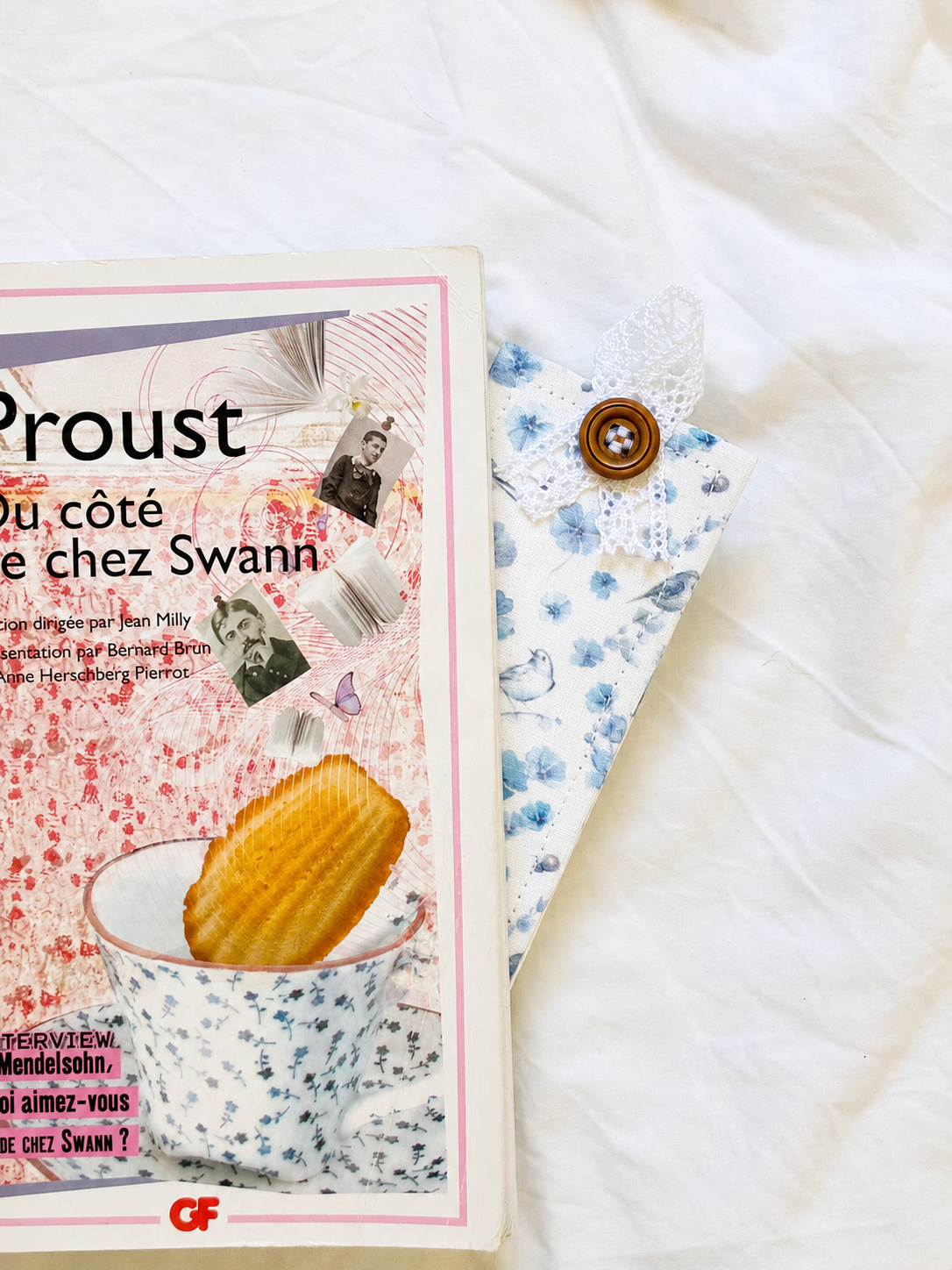 Marque-page - Bleu romantique