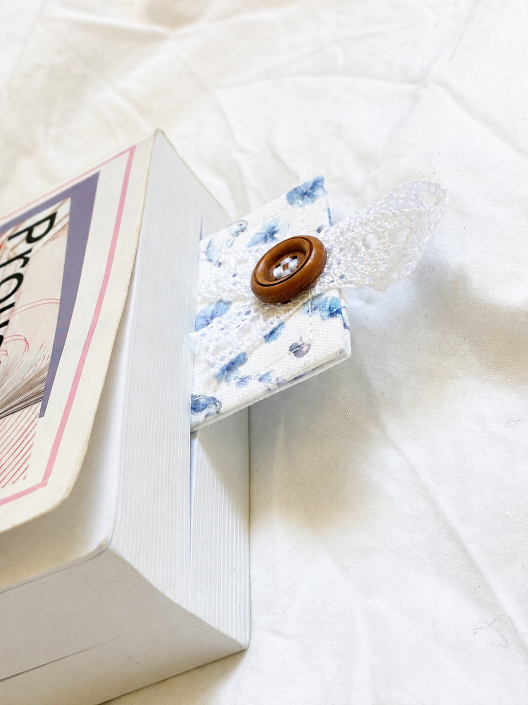 Marque-page - Bleu romantique